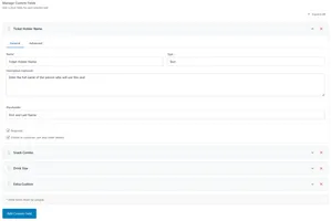 Custom fields setup for per-seat add-ons in admin