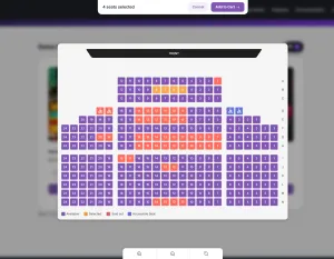 Restaurant or event table and seat layout